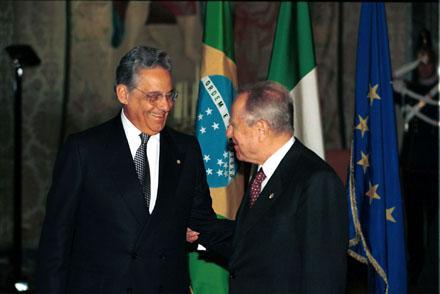 Incontro con il Presidente della Repubblica Federativa del Brasile e la Signora Cardoso