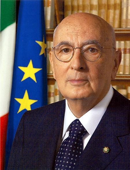 fotografia ufficiale del Presidente della Repubblica Giorgio Napolitano
