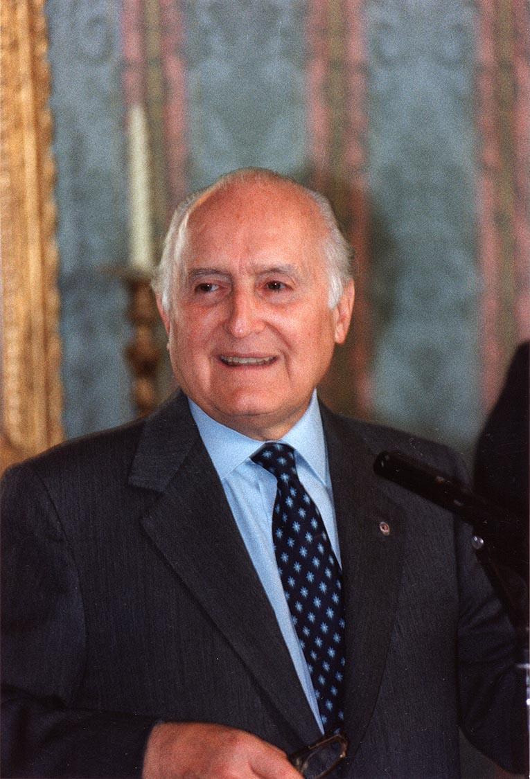 Il Presidente della Repubblica Oscar Luigi Scalfaro, primo piano