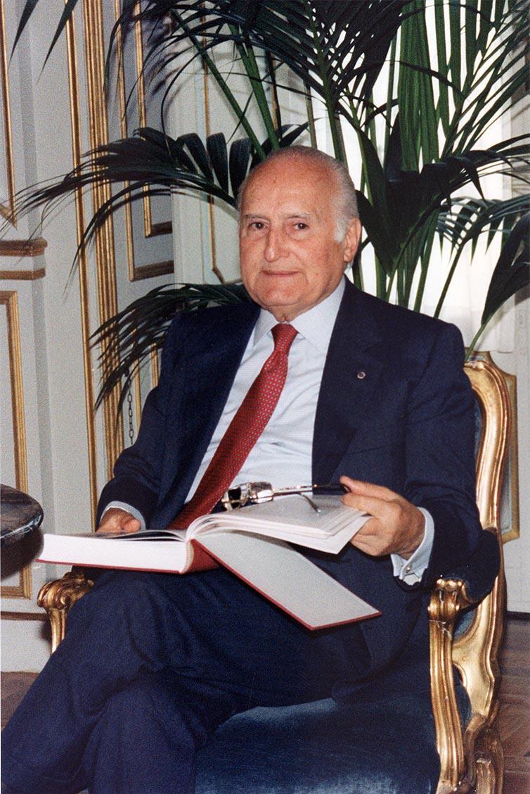 Il Presidente Oscar Luigi Scalfaro. Primo piano
