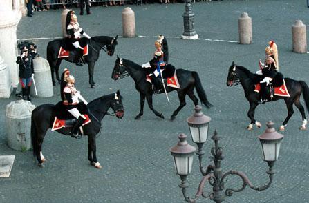 Cambio della Guardia del Reggimento Corazzieri al Palazzo del Quirinale