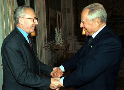 Il Presidente Ciampi incontra l'ex Presidente della Commissione Europea Jacques Delors