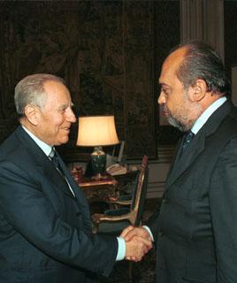 Il Presidente Ciampi con il Dott. Giorgio Zappa Presidente dell'AIAD