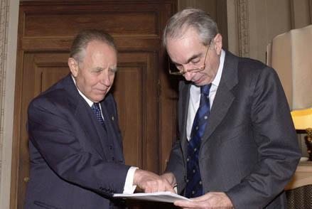 Il Presidente Ciampi incontra in Prefettura il Presidente del Consiglio dei ministri Giuliano Amato