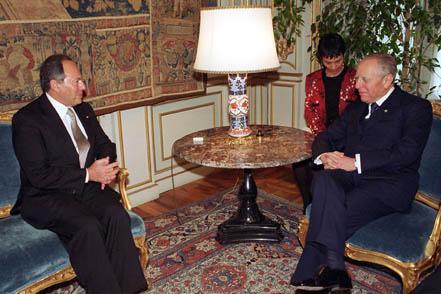 Il Presidente Ciampi a colloquio con il Presidente della Repubblica del Libano Emil Lahoud