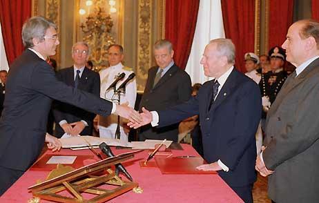 Giuramento del Ministro della Giustizia Roberto Castelli