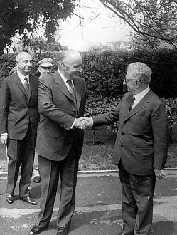 II Presidente della Repubblica Giovanni Leone con il Presidente della Repubblica Francese Georges Pompidou