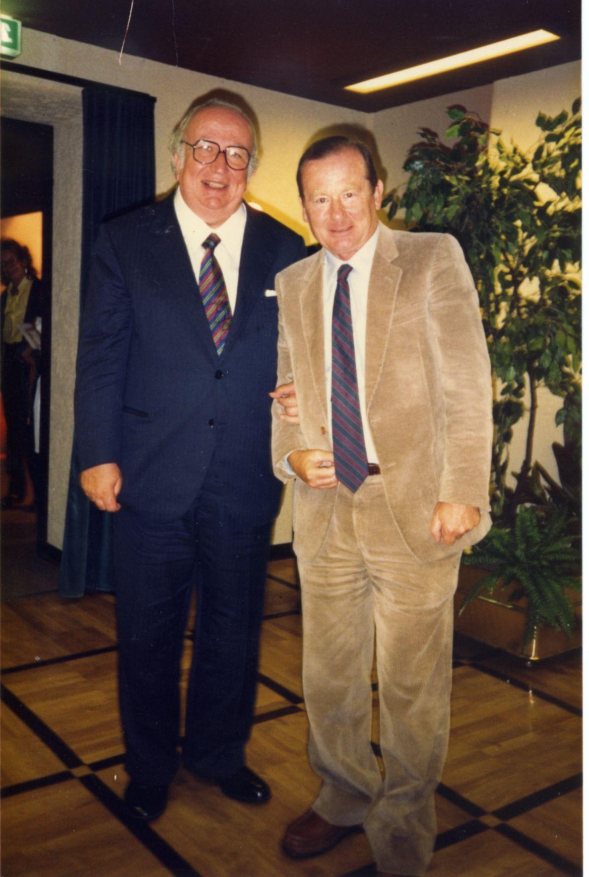 Gianni Bisiach con Giovanni Spadolini a Roma nel 1984