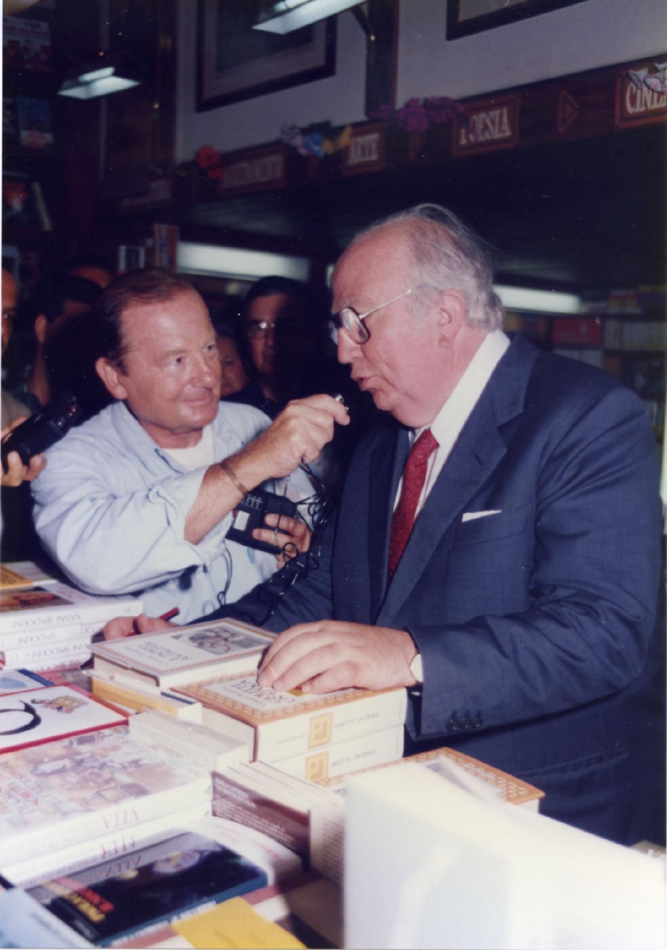 Gianni Bisiach intervista Giovanni Spadolini a Cortina d&apos;Ampezzo il 19 agosto 1989