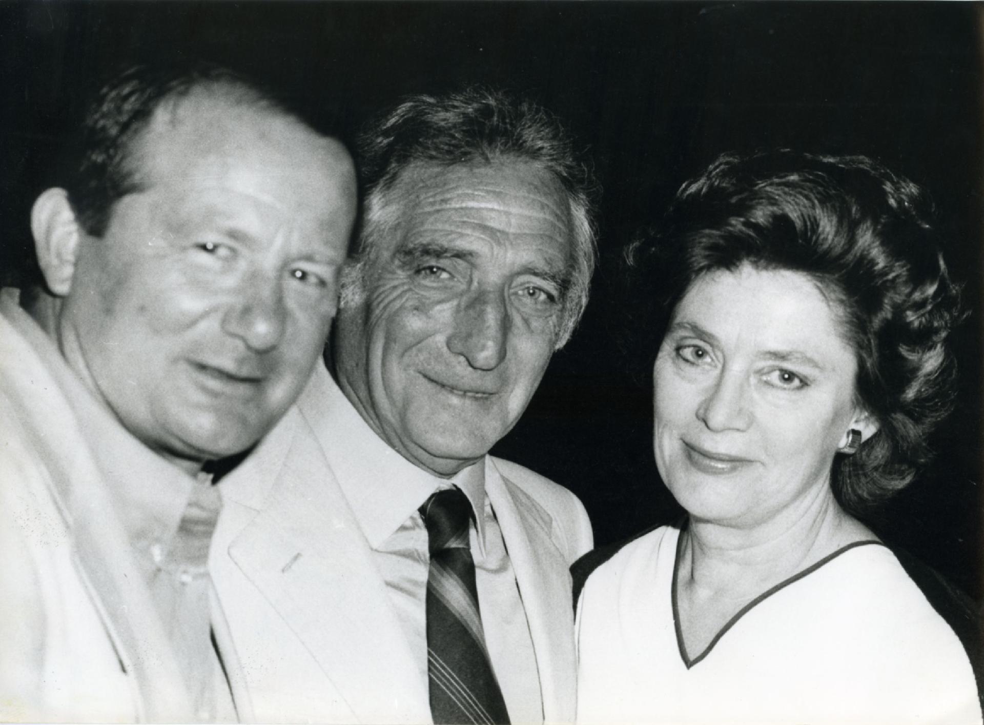 Gianni Bisiach con Ugo Moretti e la moglie a Fondi il 26 luglio 1981