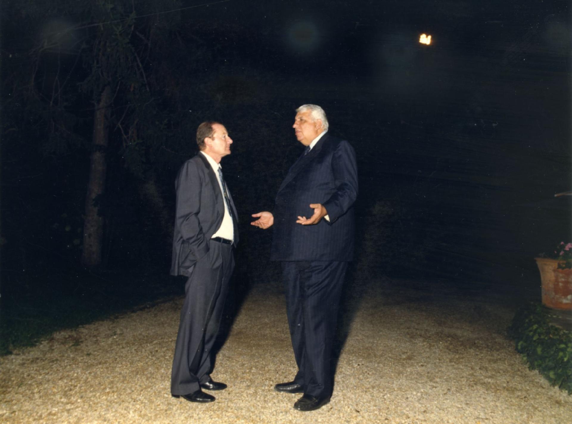 Gianni Bisiach con Franco Desideri a Roma nel 1988