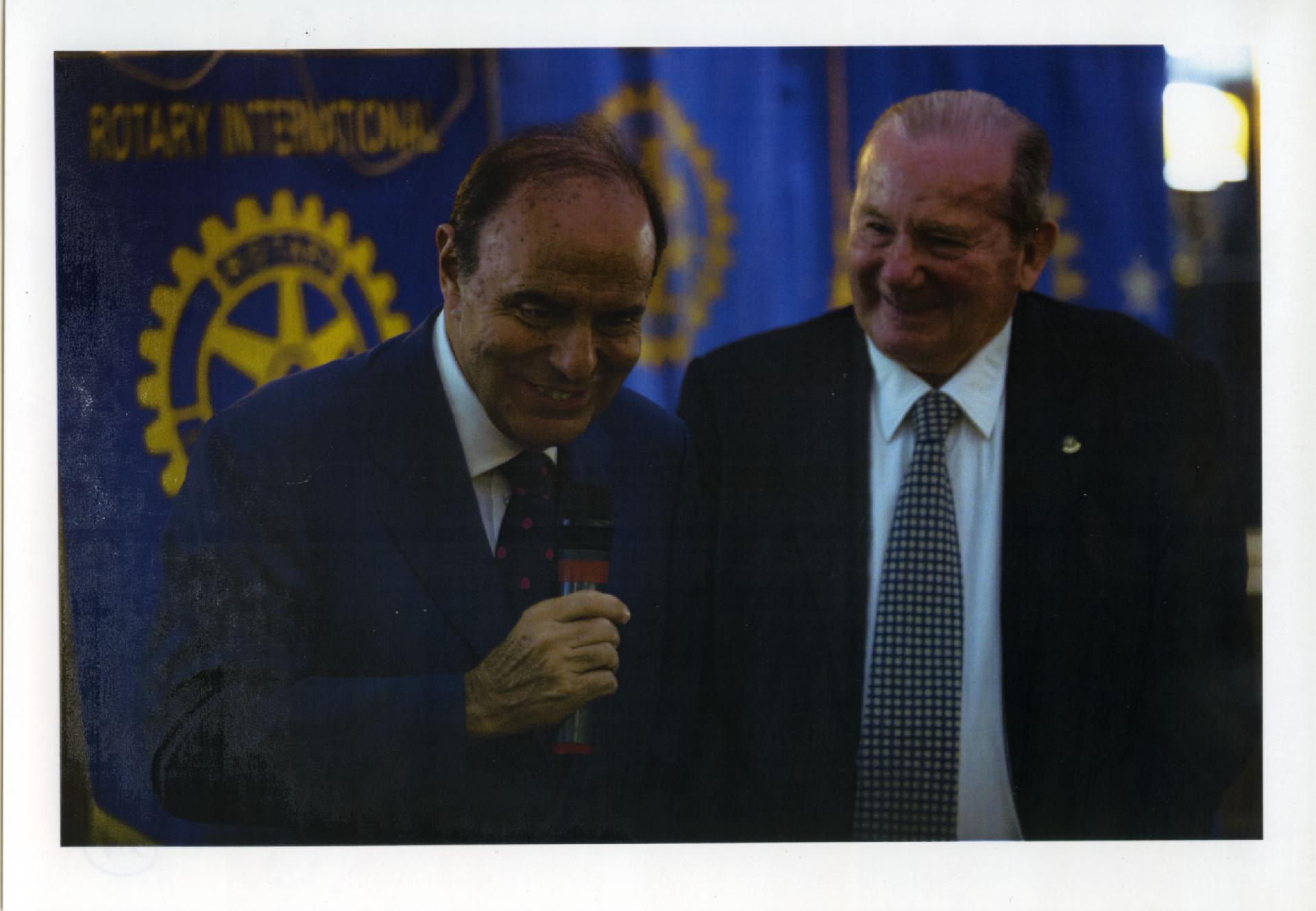 Gianni Bisiach con Bruno Vespa alla Caserma Castro Pretorio di Roma nel 2015 in occasione del premio &quot;Rotary Club Carlo Casalegno&quot;
