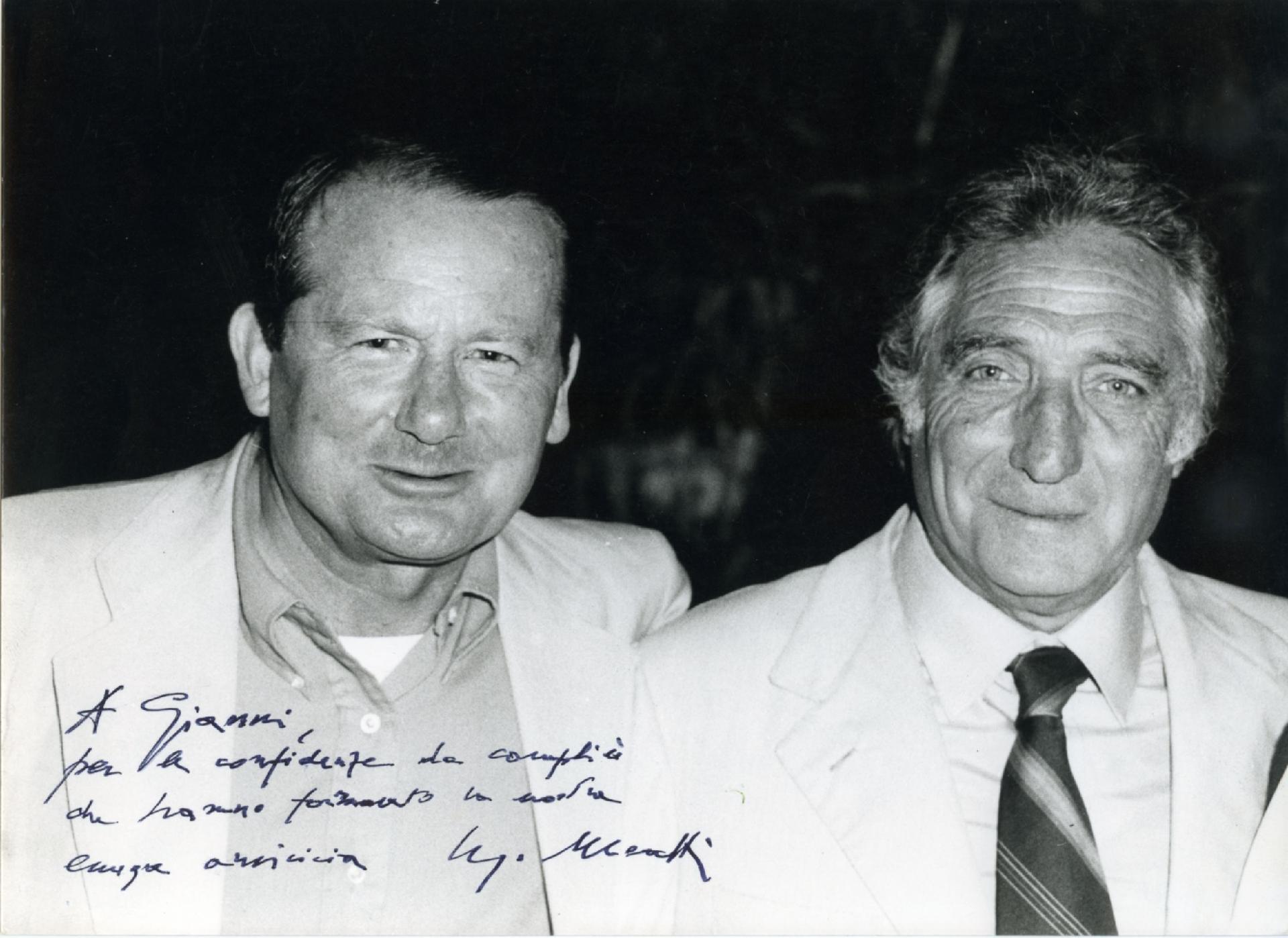 Gianni Bisiach con Ugo Moretti a Fondi il 26 luglio 1981