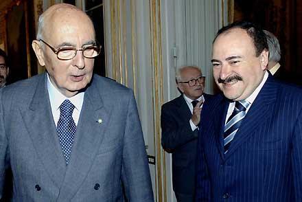 Il Presidente Giorgio Napolitano con Antonio Leal, Presidente della Camera dei deputati cilena