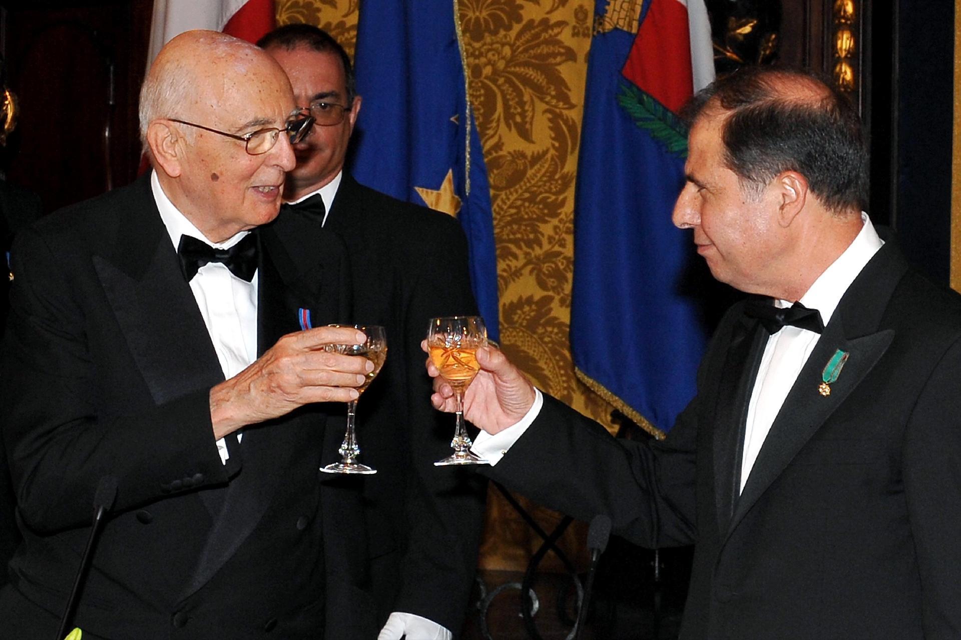Brindisi tra i Presidente della Repubblica Italiana e Maltese