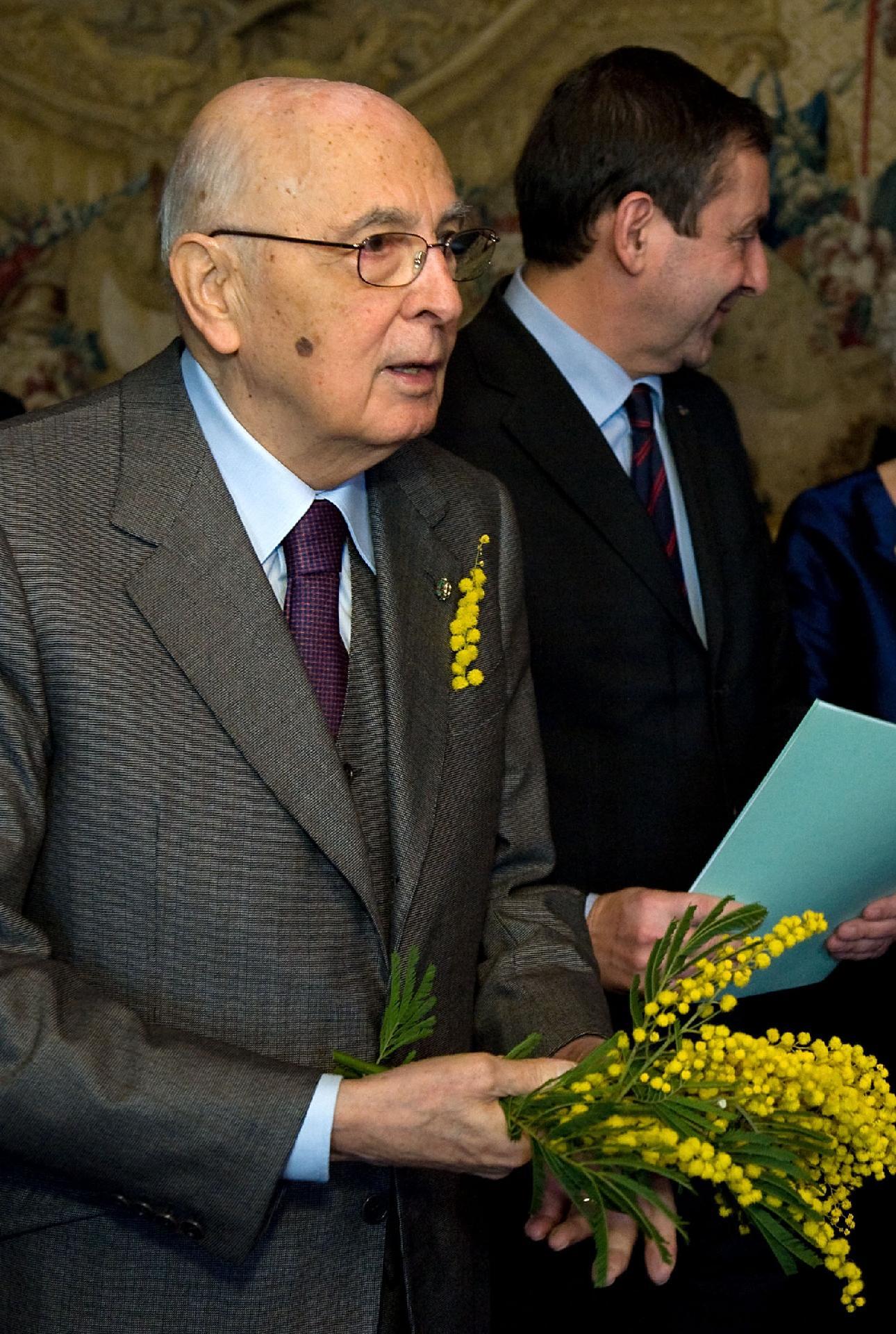 Il Presidente Giorgio Napolitano in occasione della celebrazione della Giornata Internazionale della Donna