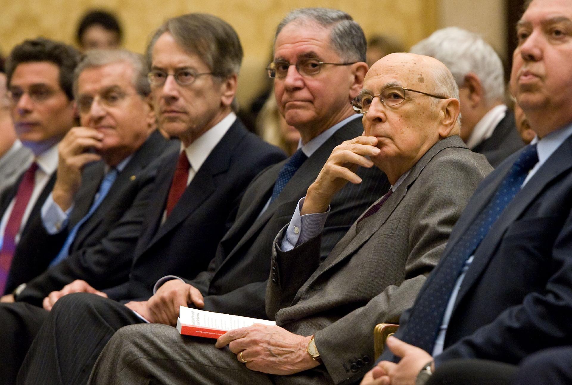 Il Presidente Giorgio Napolitano nel corso della commemorazione del Prof. Marco Biagi