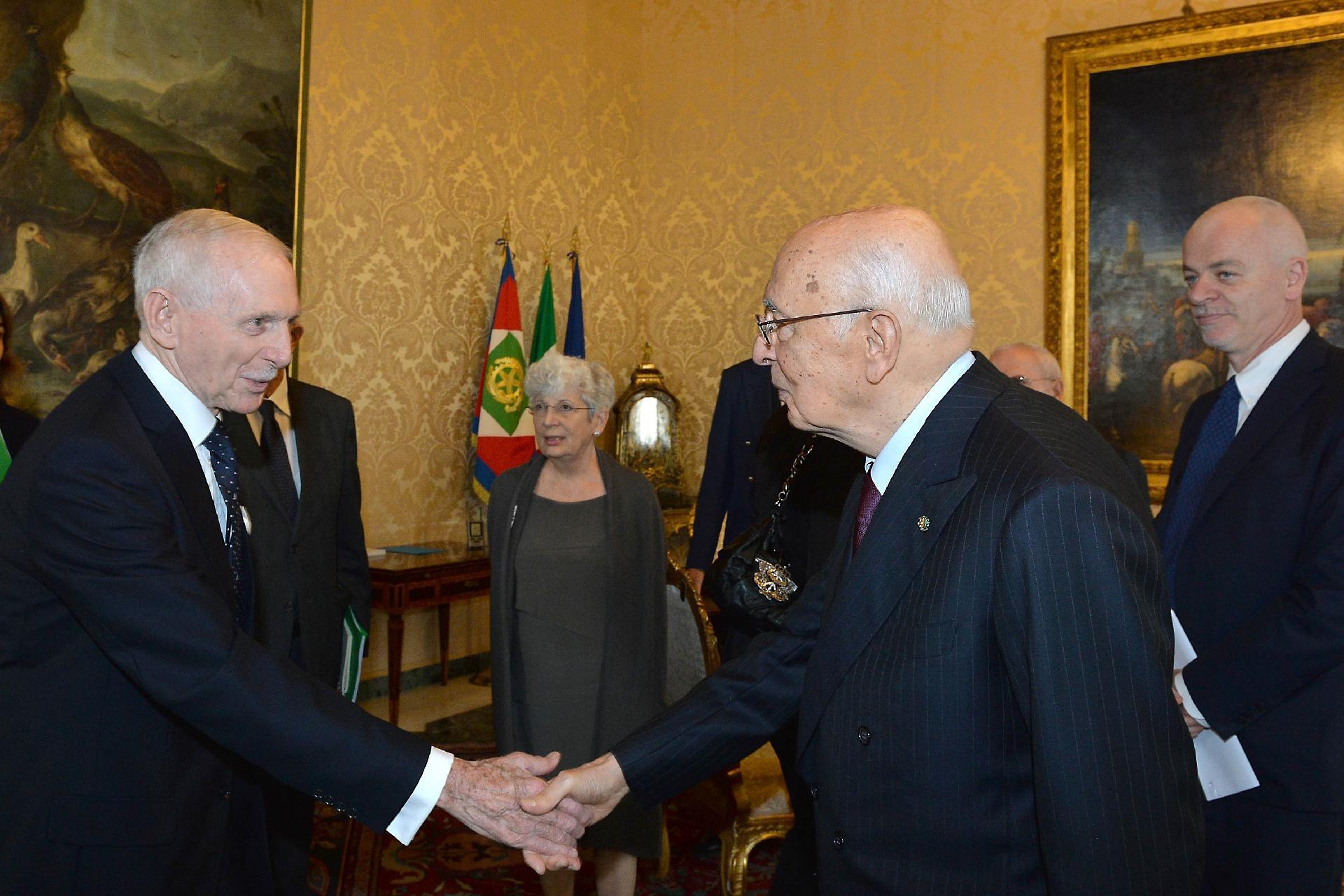 Il Presidente Giorgio Napolitano con William Lacy Swing, Direttore generale dell'Organizzazione Internazionale per le Migrazioni