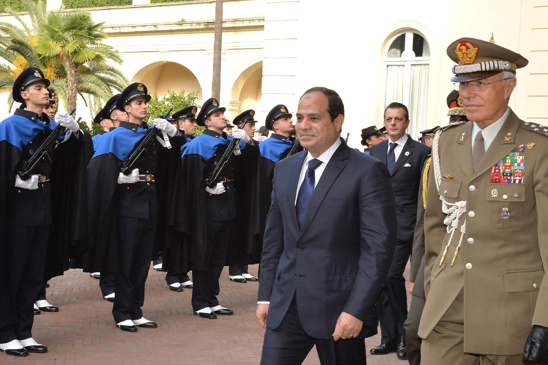 Il Presidente della Repubblica Araba d'Egitto Abdel Fattah Al Sisi al Quirinale