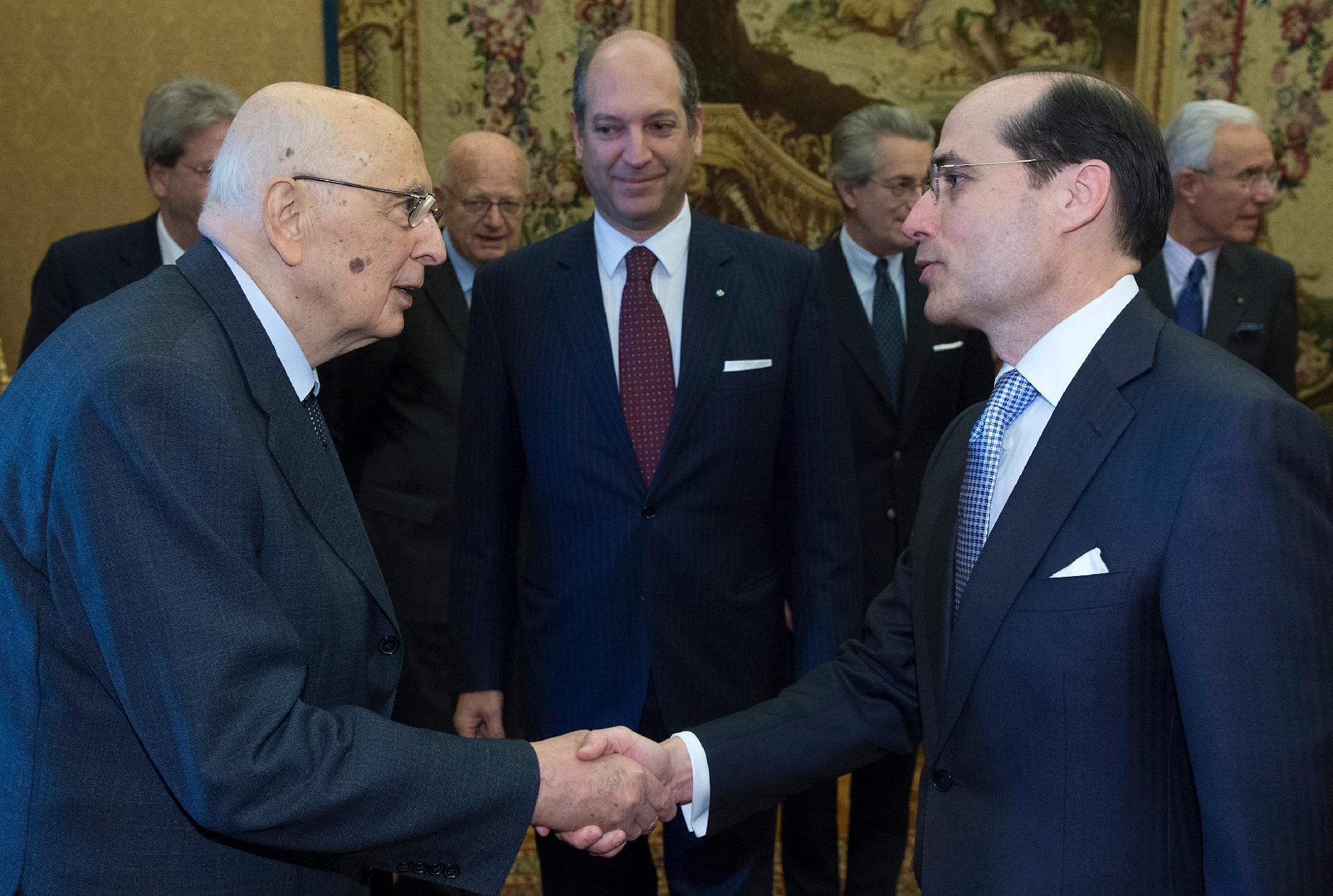 Il Presidente della Repubblica, Giorgio Napolitano, ha ricevuto per la presentazione delle Lettere Credenziali, S.E. Fernando Berguido Guizado, Repubblica di Panama