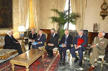 Il Presidente Giorgio Napolitano con l'Ambasciatore Jorge Chen Charpentier, nuovo Ambasciatore della Repubblica degli Stati Uniti Messicani, in occasione della presentazione delle Lettere Credenziali durante i colloqui