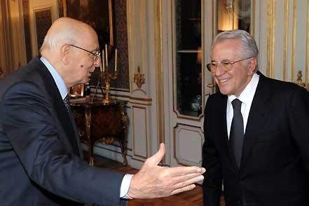 Il Presidente Giorgio Napolitano con Vitaliano Esposito, Procuratore Generale della Corte Suprema di Cassazione.