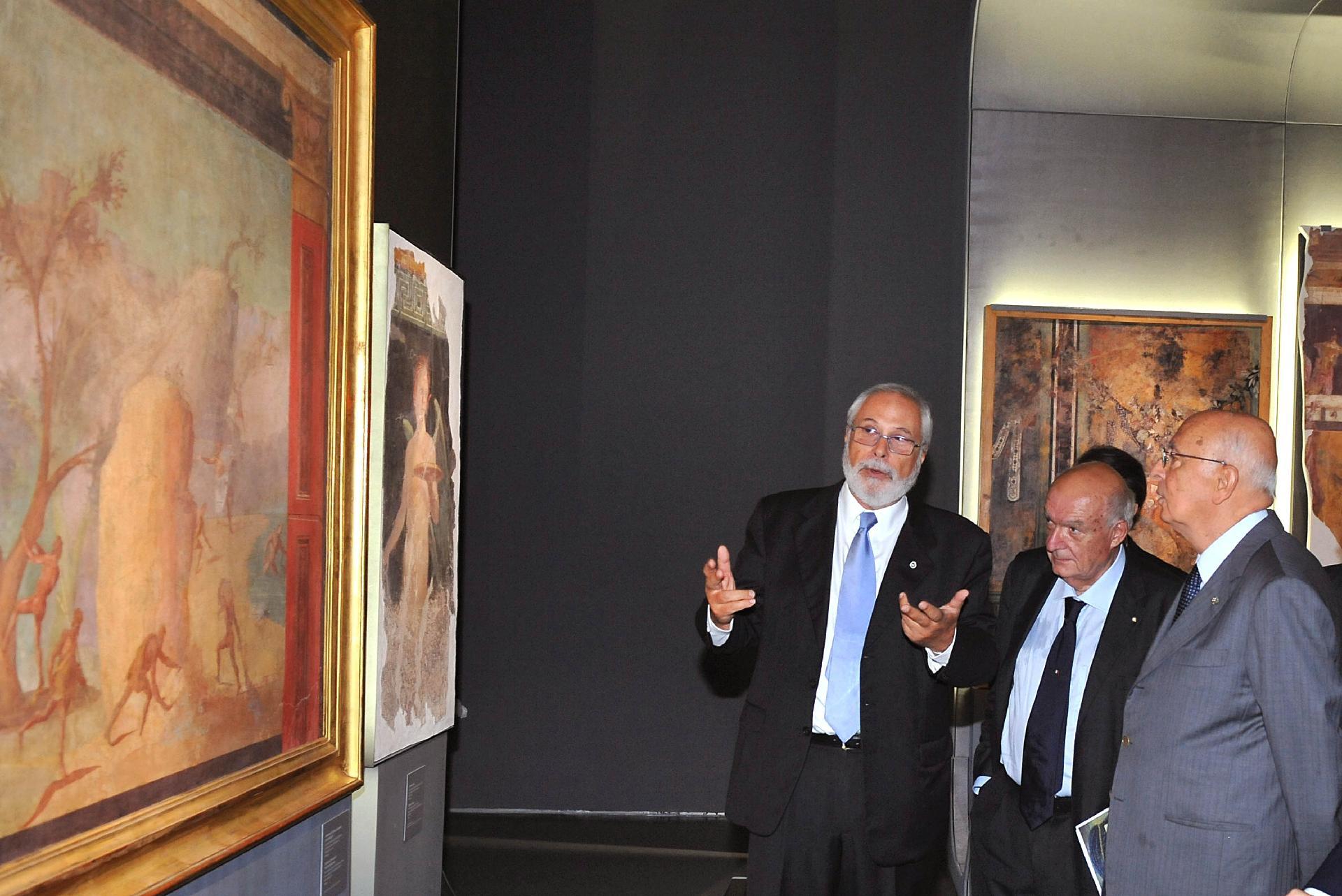Il Presidente della Repubblica Giorgio Napolitano alla Mostra "La pittura di un Impero"