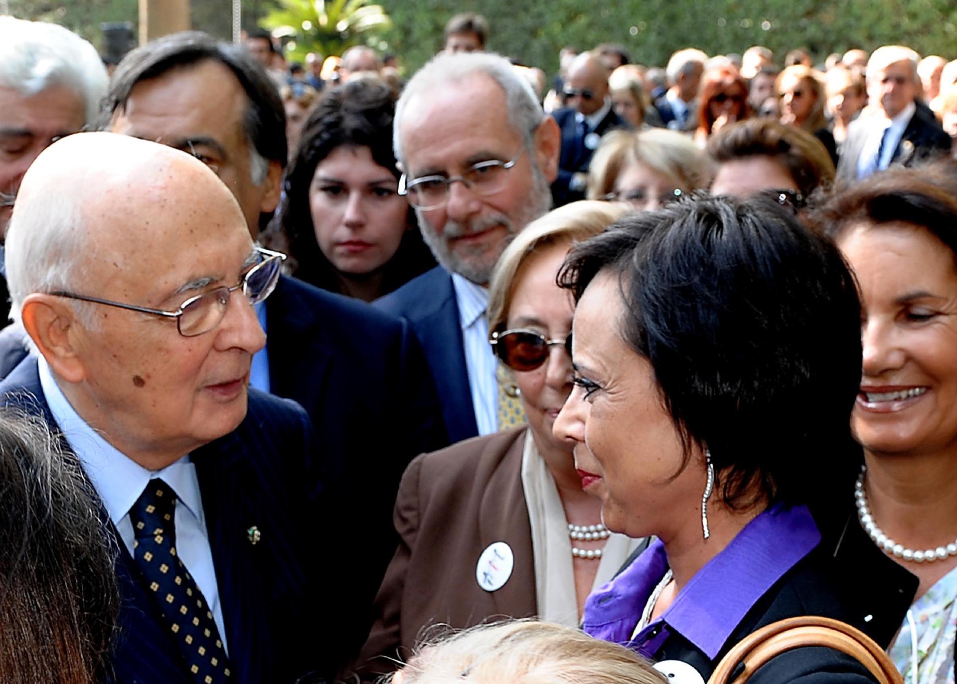 Il Presidente Giorgio Napolitano alla cerimonia per il 40° anniversario di fondazione dell'A.I.L.