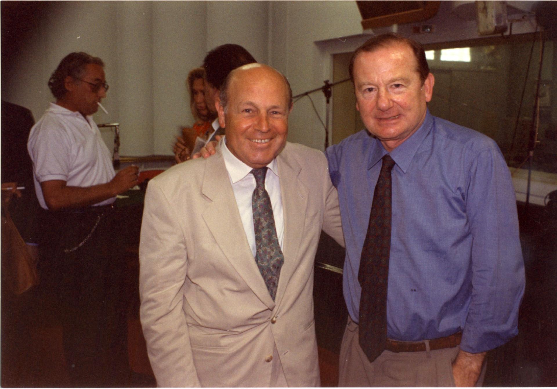 Gianni Bisiach con Olindo Fameli a &quot;Radio anch&apos;io&quot; nello studio 8 di via Asiago n. 10 a Roma nel 1990