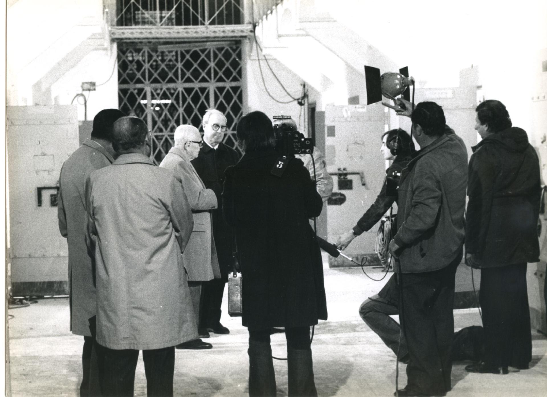 Per la trasmissione &quot;Testimoni oculari&quot; Sandro Pertini e Giuseppe Saragat a Roma, nel carcere di Regina Coeli nel 1978
