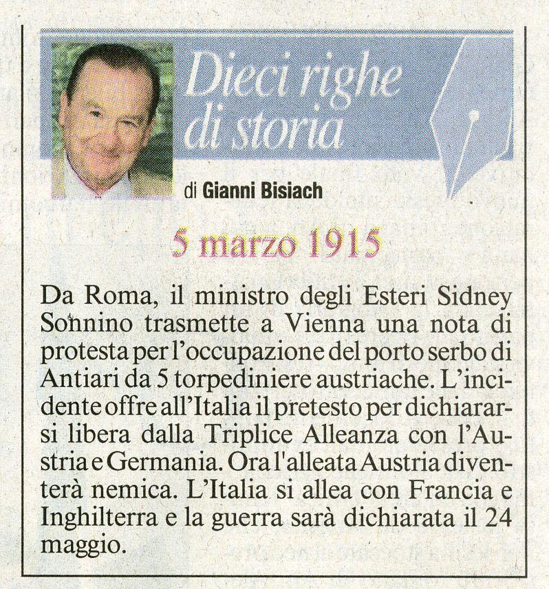 L'Italia si libera dalla triplice alleanza con Austria e Germania