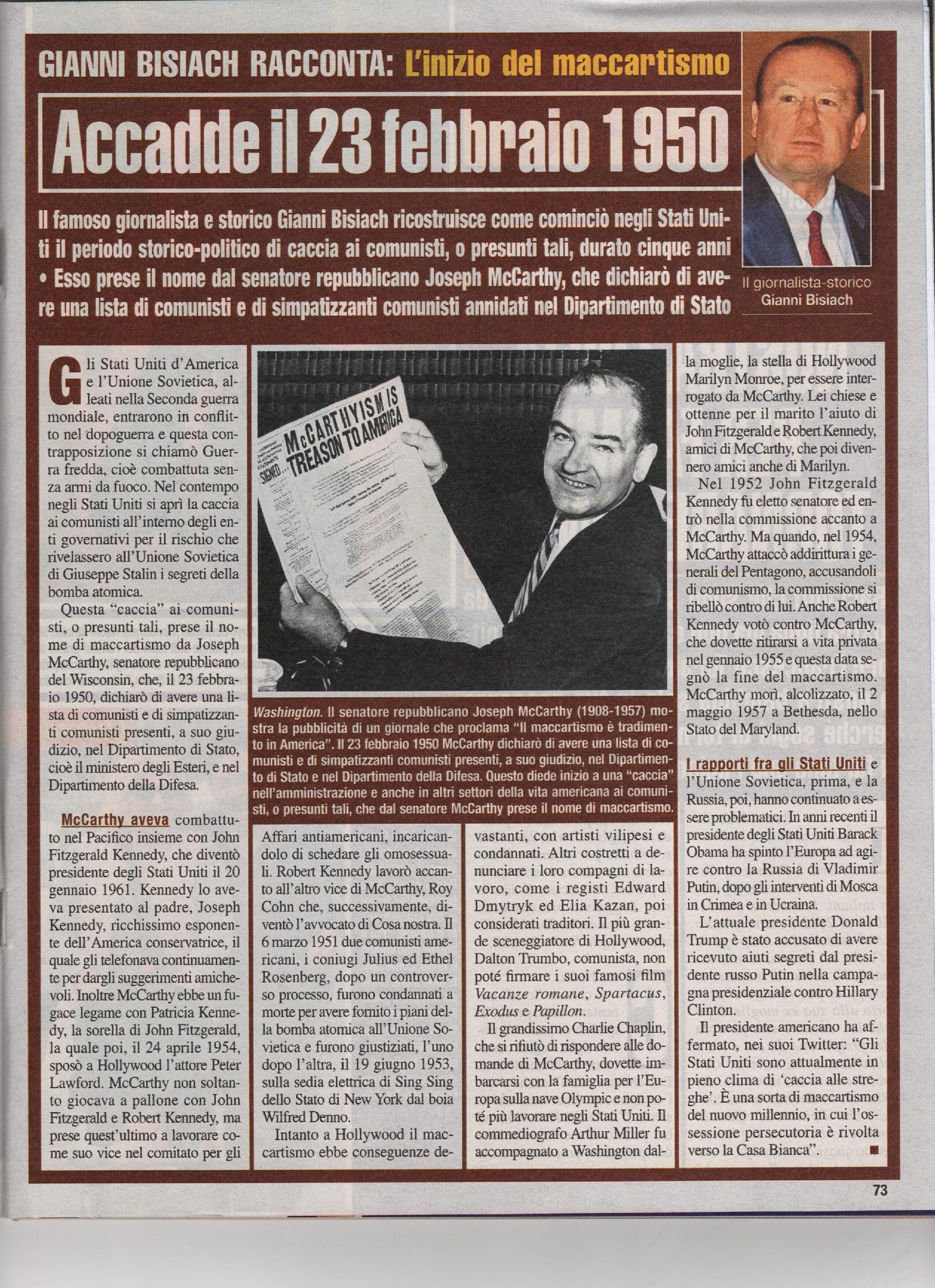 L'inizio del Maccartismo