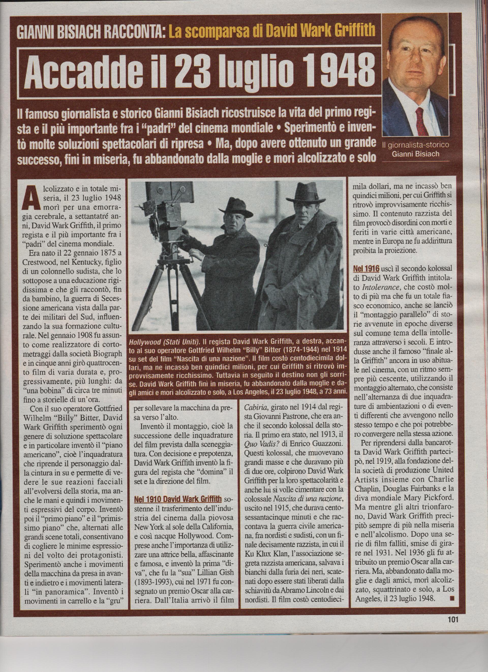 La scomparsa di David Wark Griffith