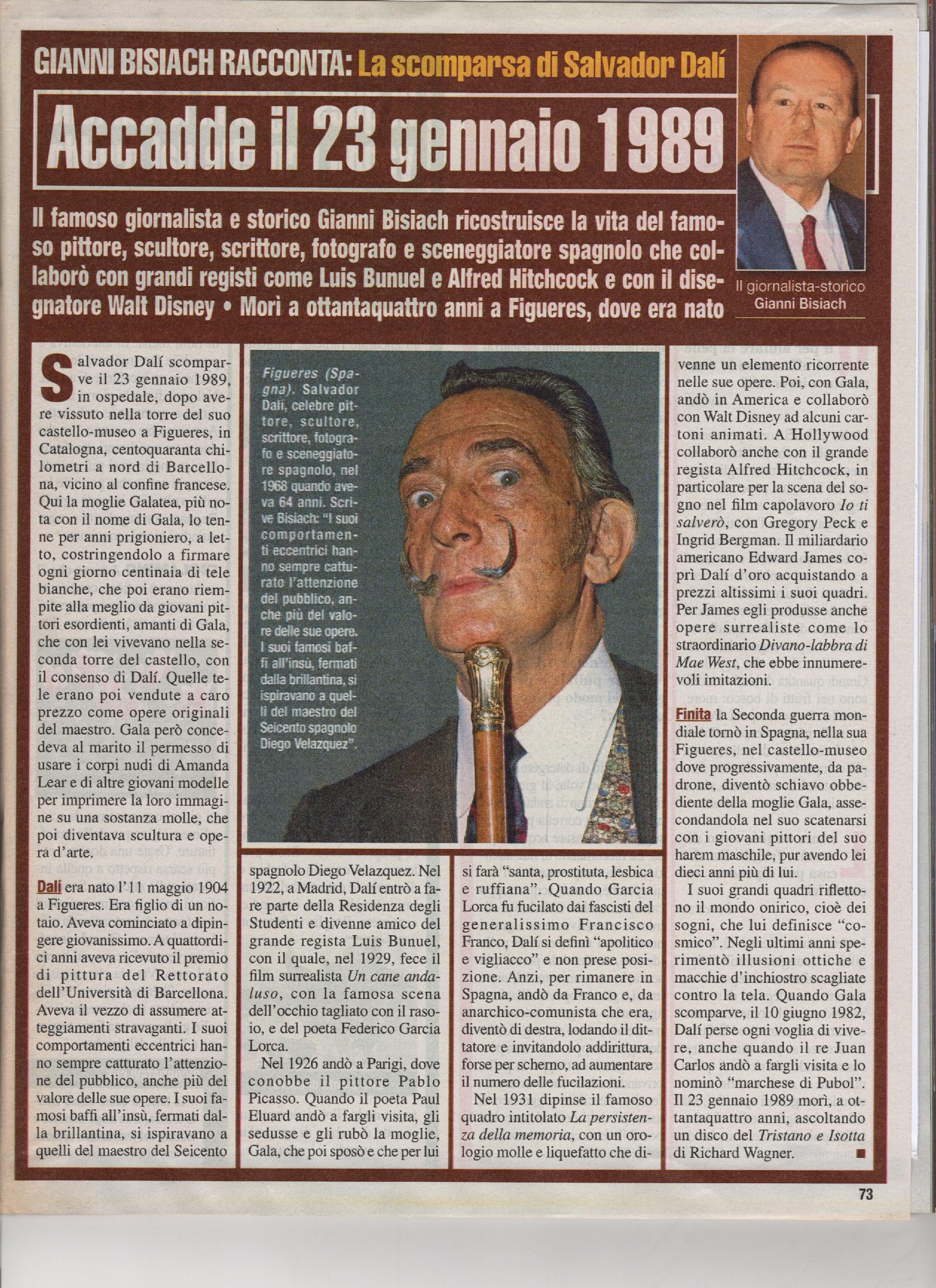 La scomparsa di Salvador Dalì