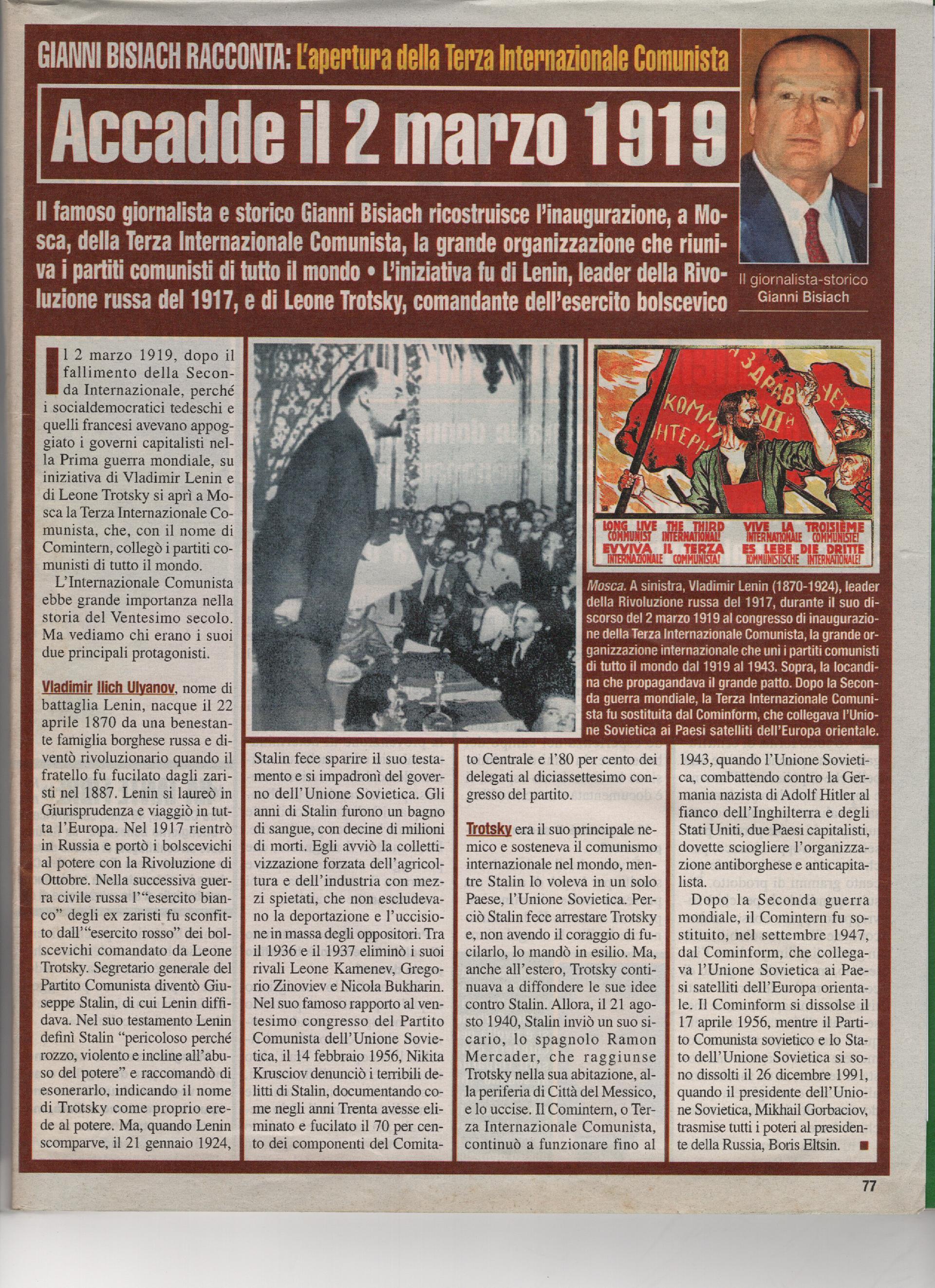 L'apertura della Terza Internazionale Comunista