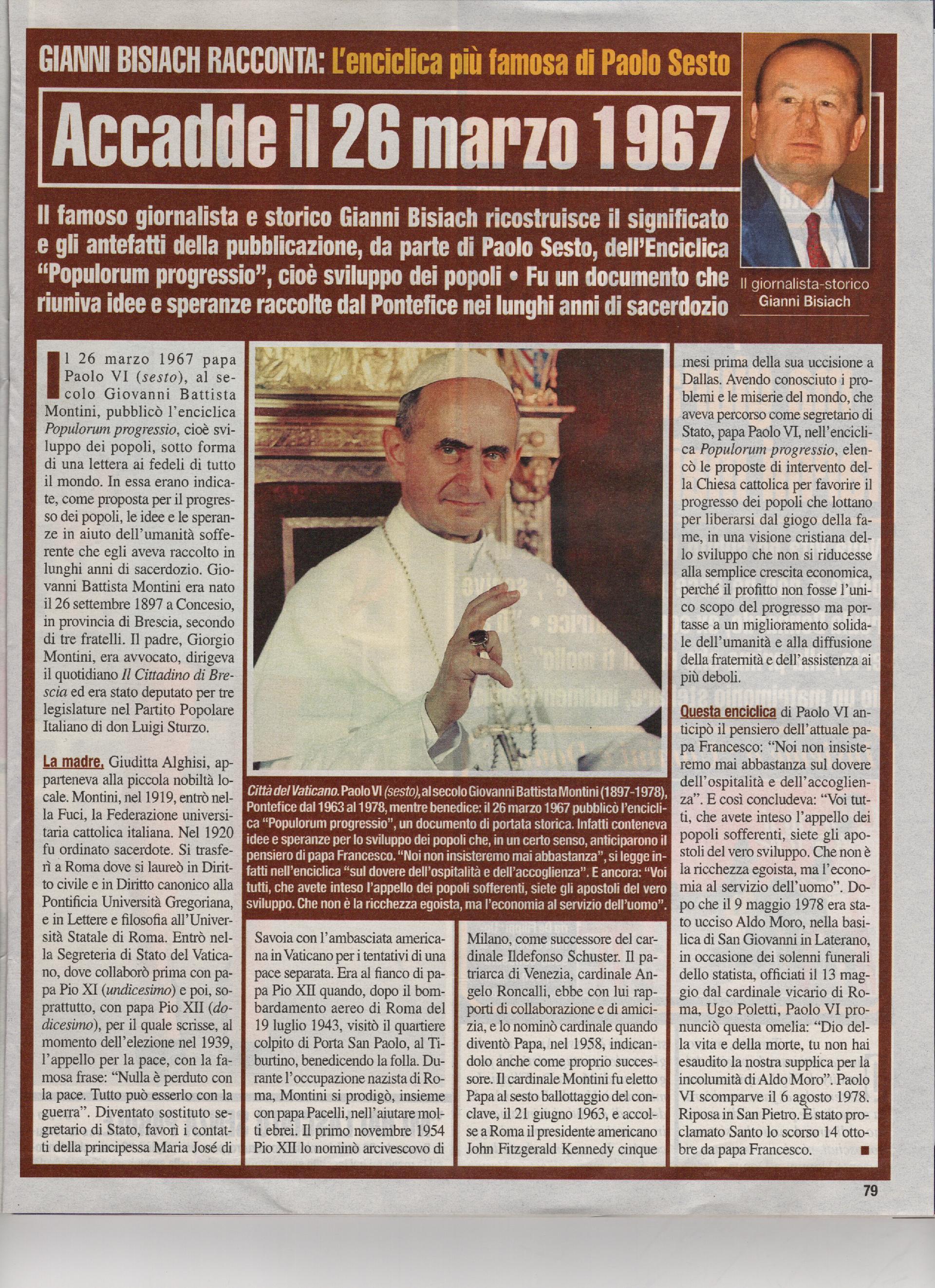 L'enciclica più famosa di Paolo Sesto