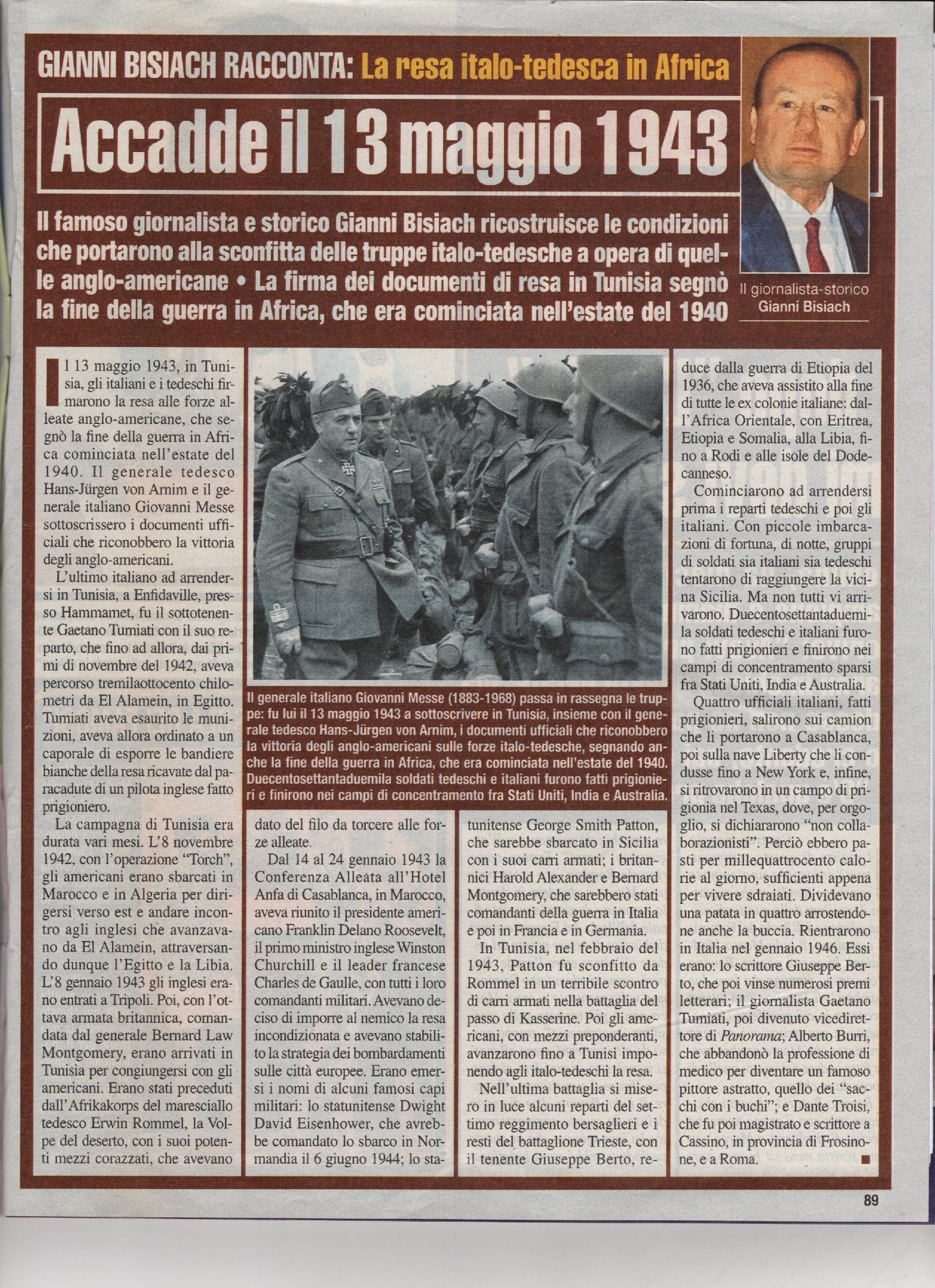La resa Italo Tedesca in Africa