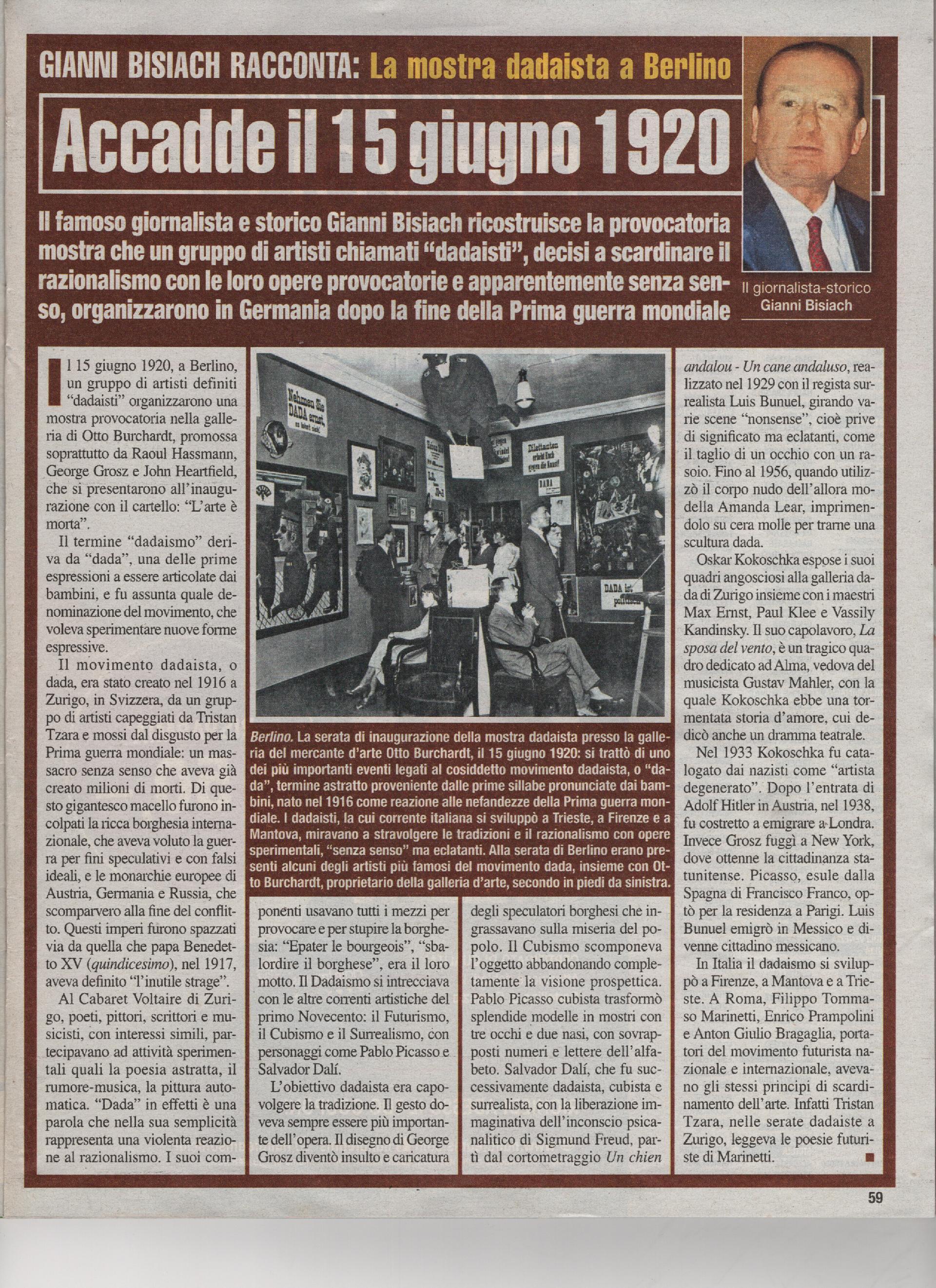 La Mostra Dadaista a Berlino