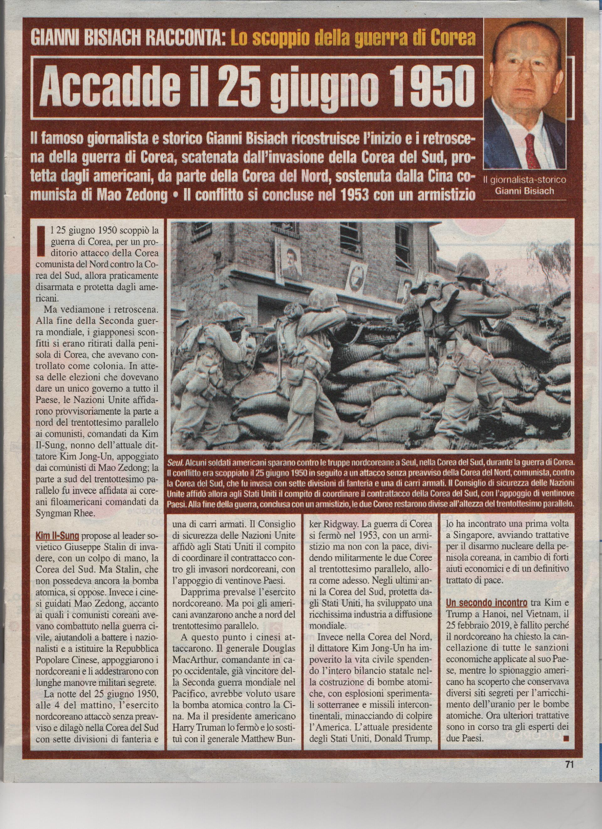 Lo scoppio della guerra di Corea