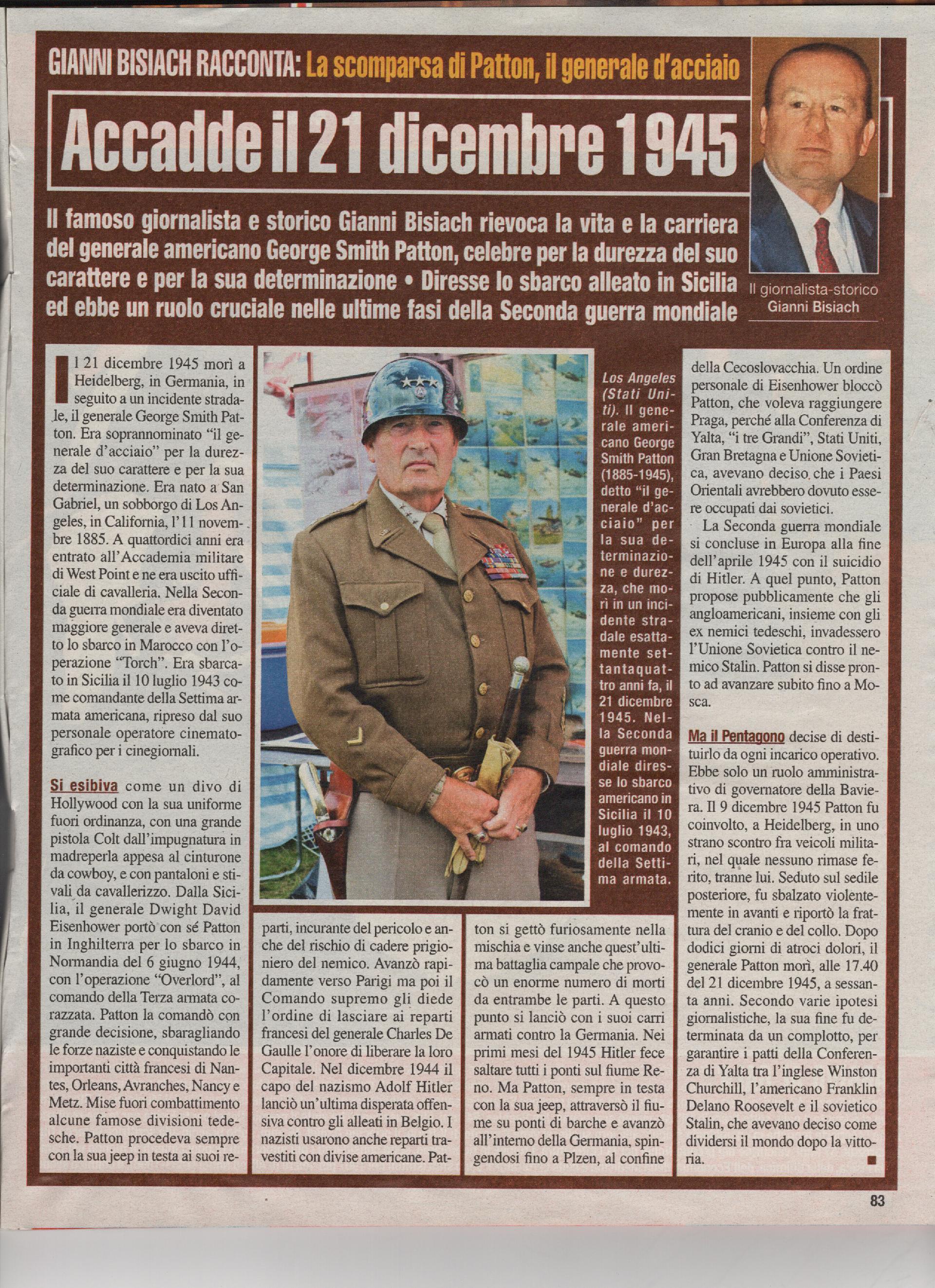 La scomparsa di Patton, il Generale d'acciaio