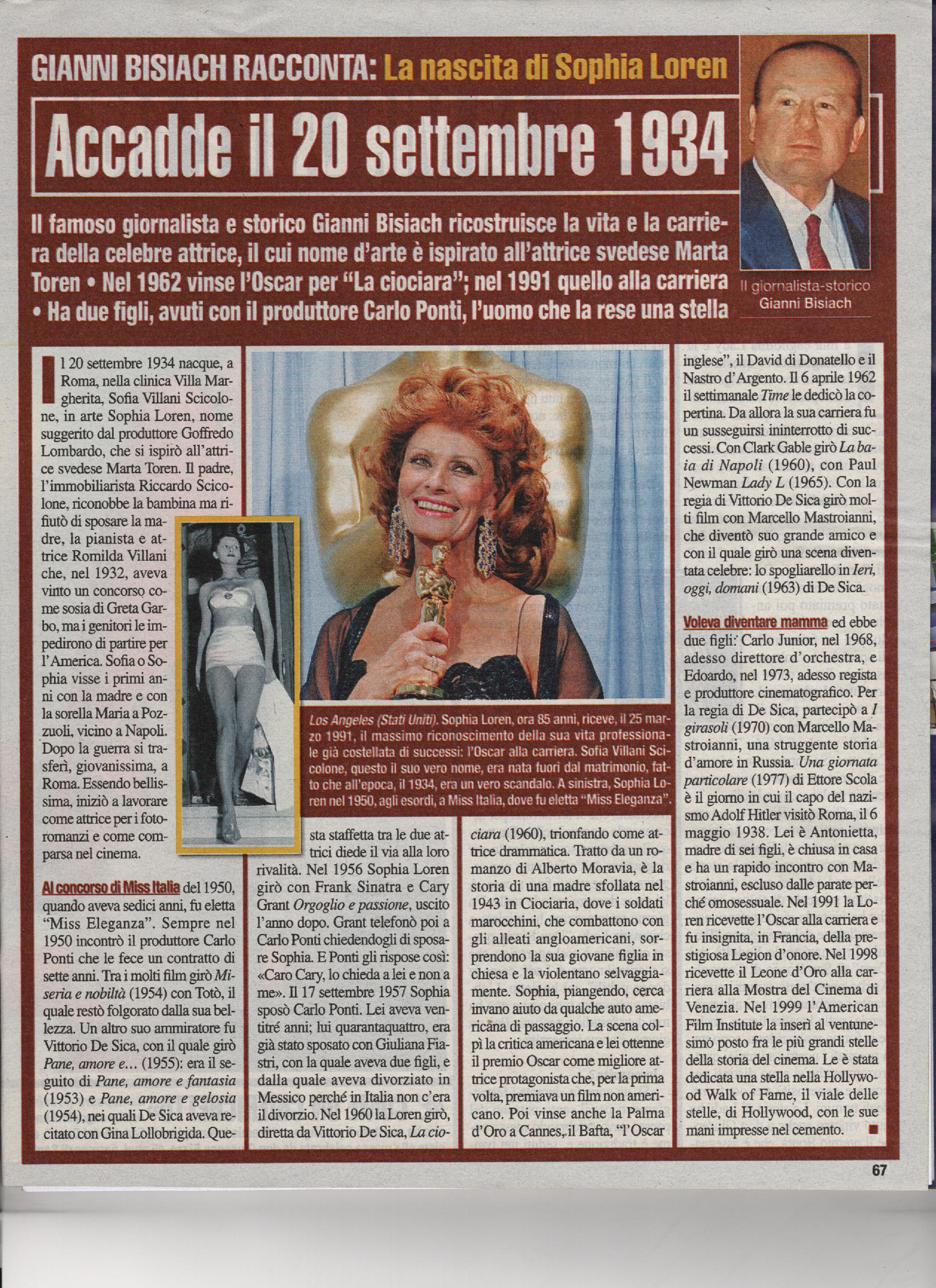 La nascita di Sophia Loren