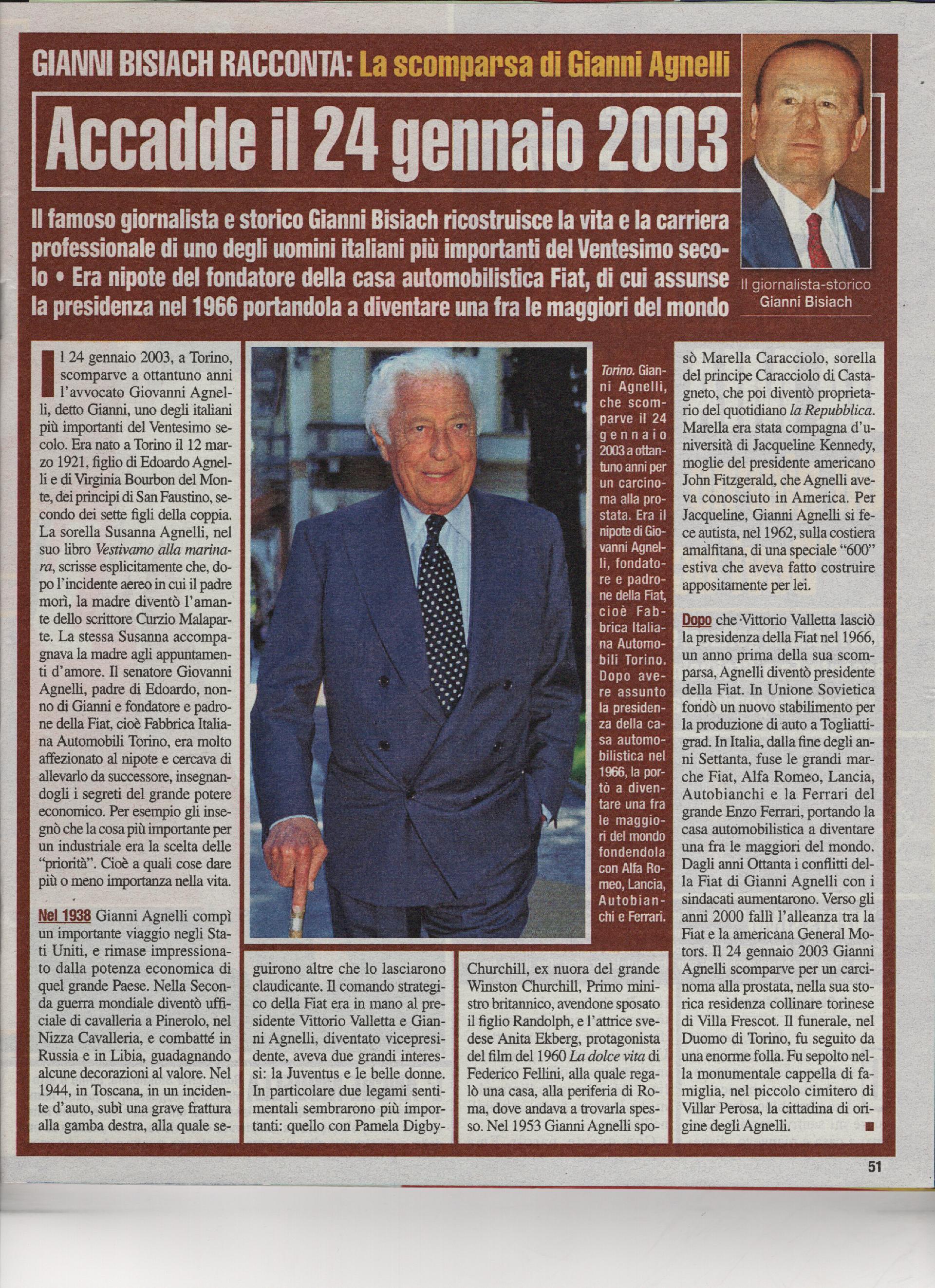 La scomparsa di Gianni Agnelli
