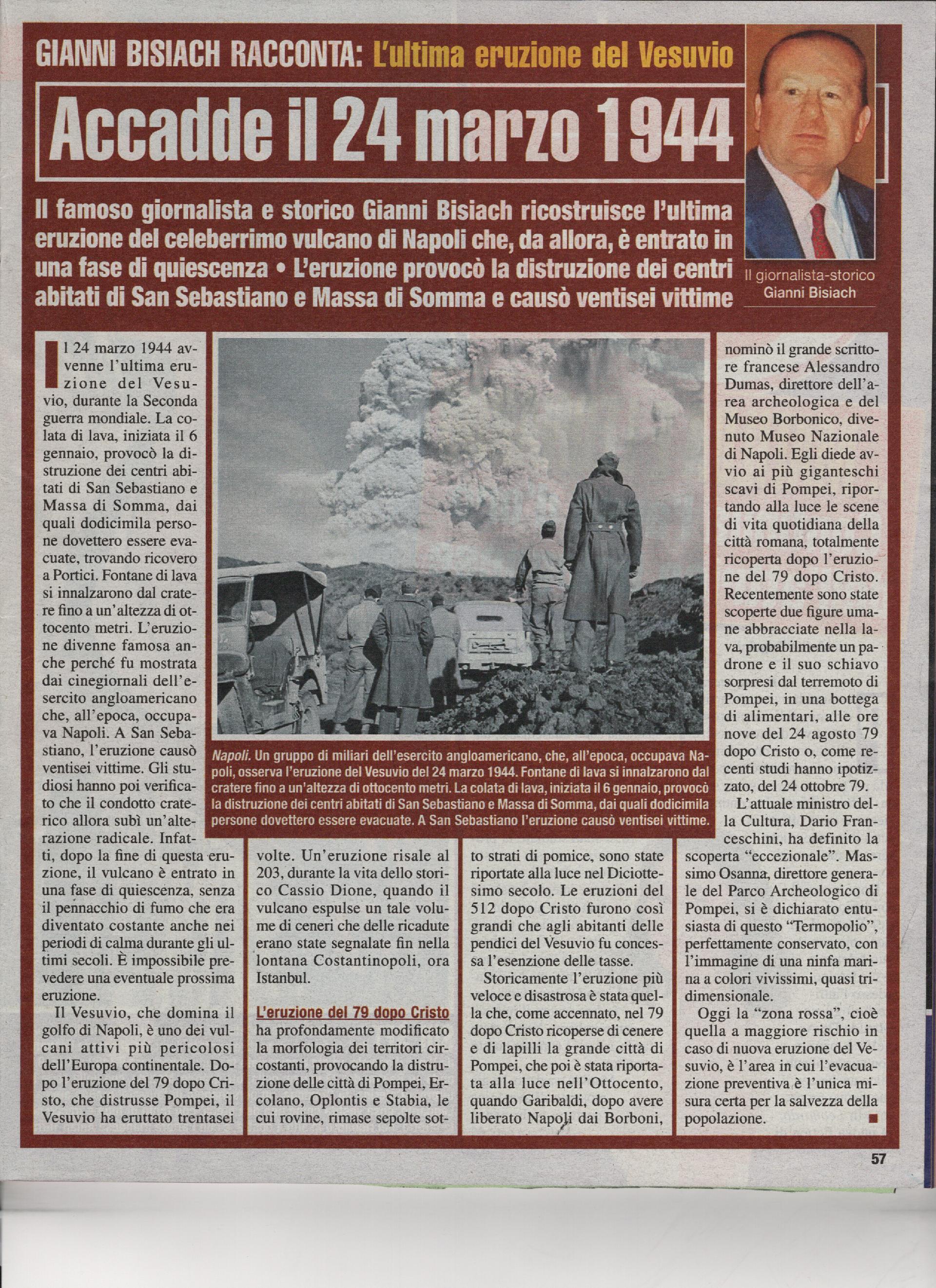 Ultima eruzione del Vesuvio