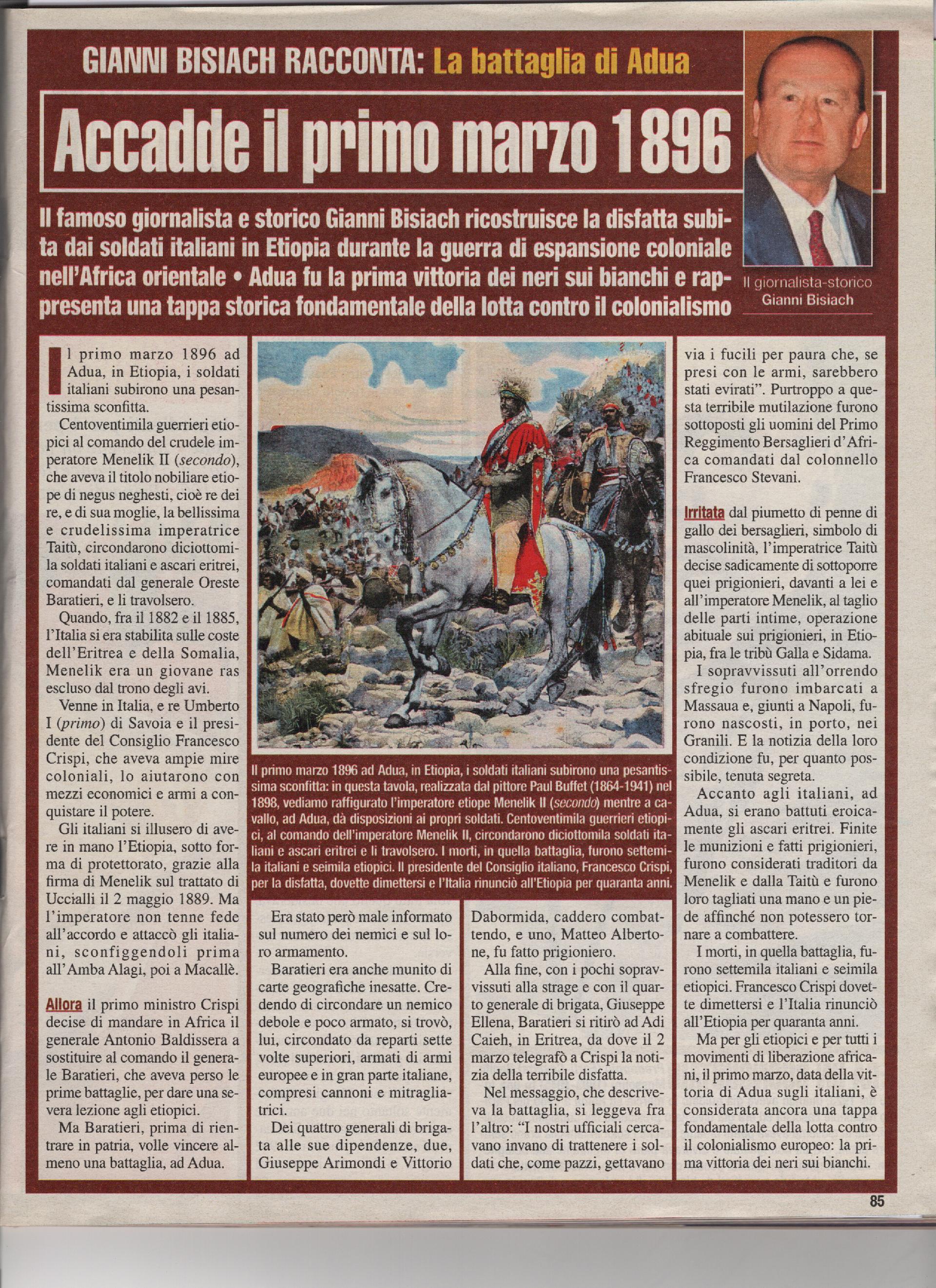 La battaglia di Adua