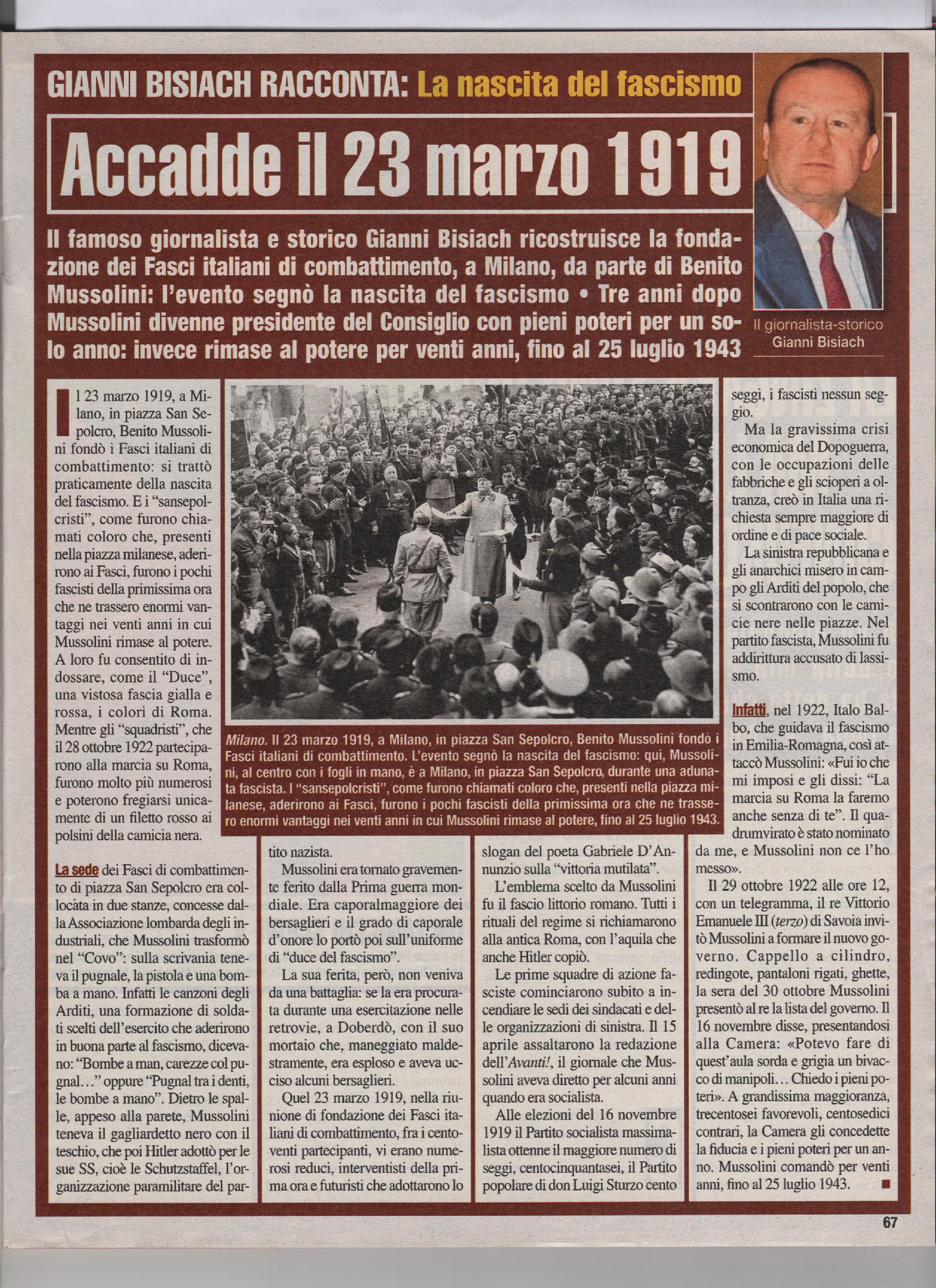 La nascita del fascismo