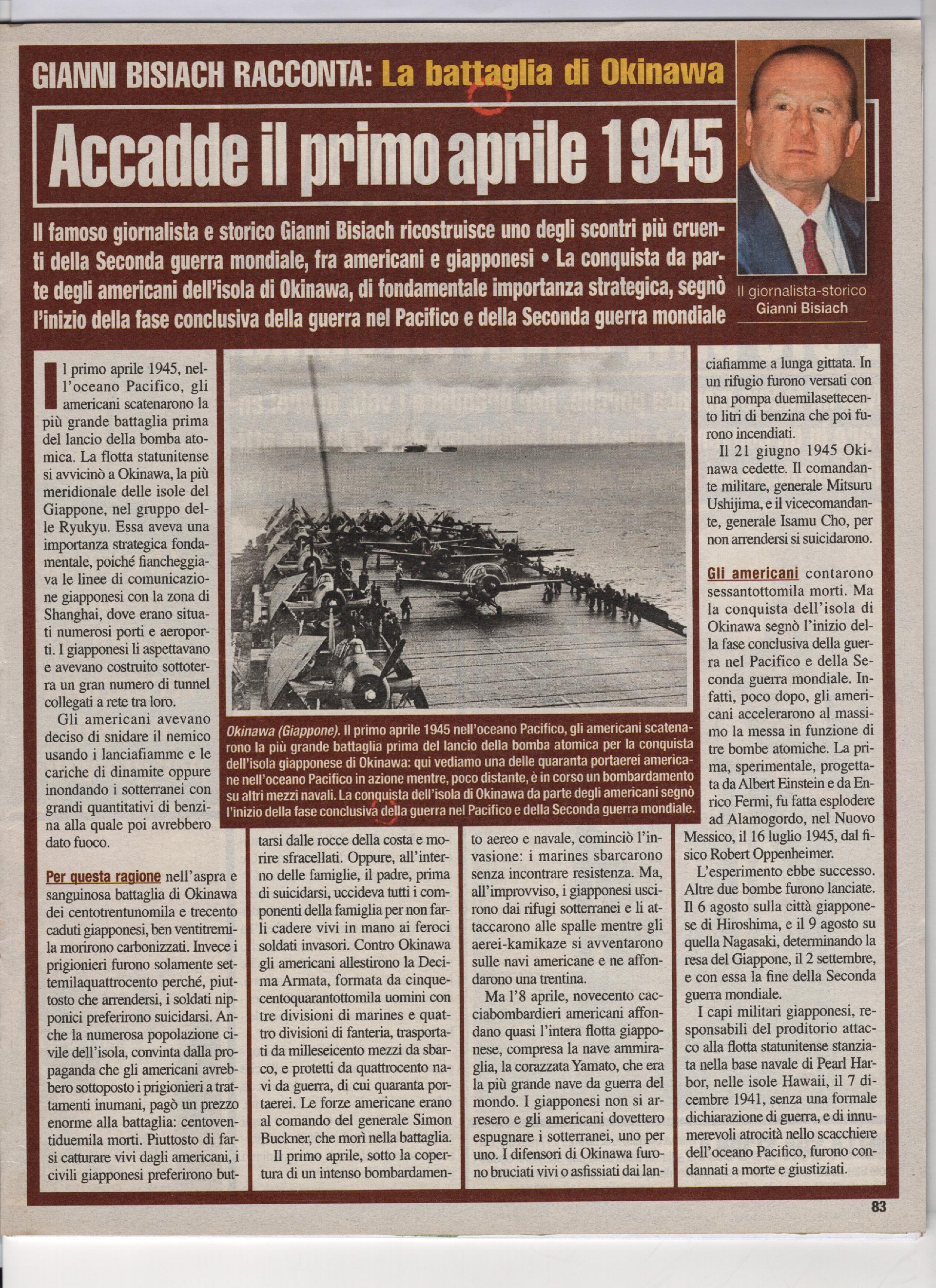La battaglia di Okinawa