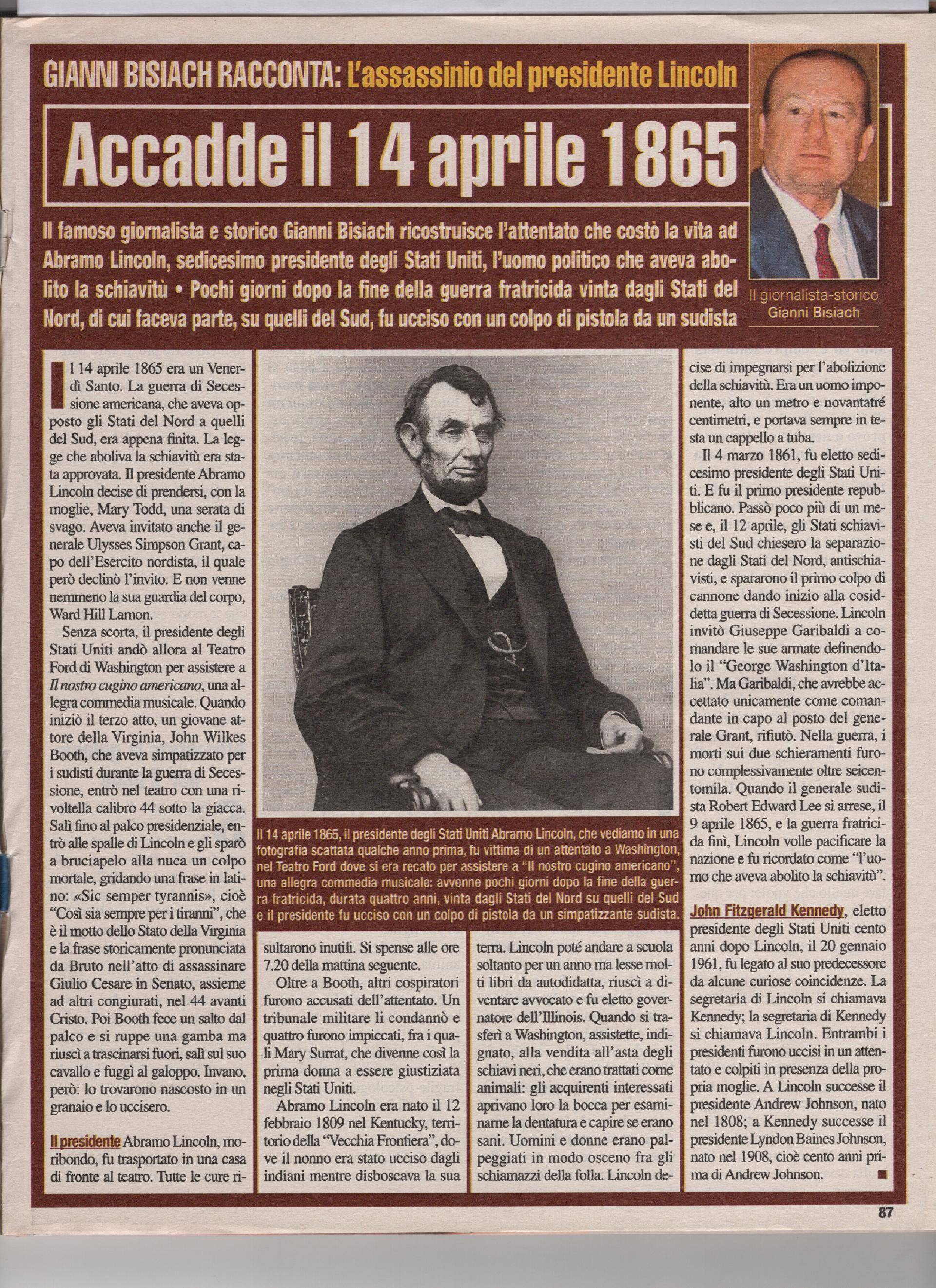 L'assassinio del presidente Lincoln