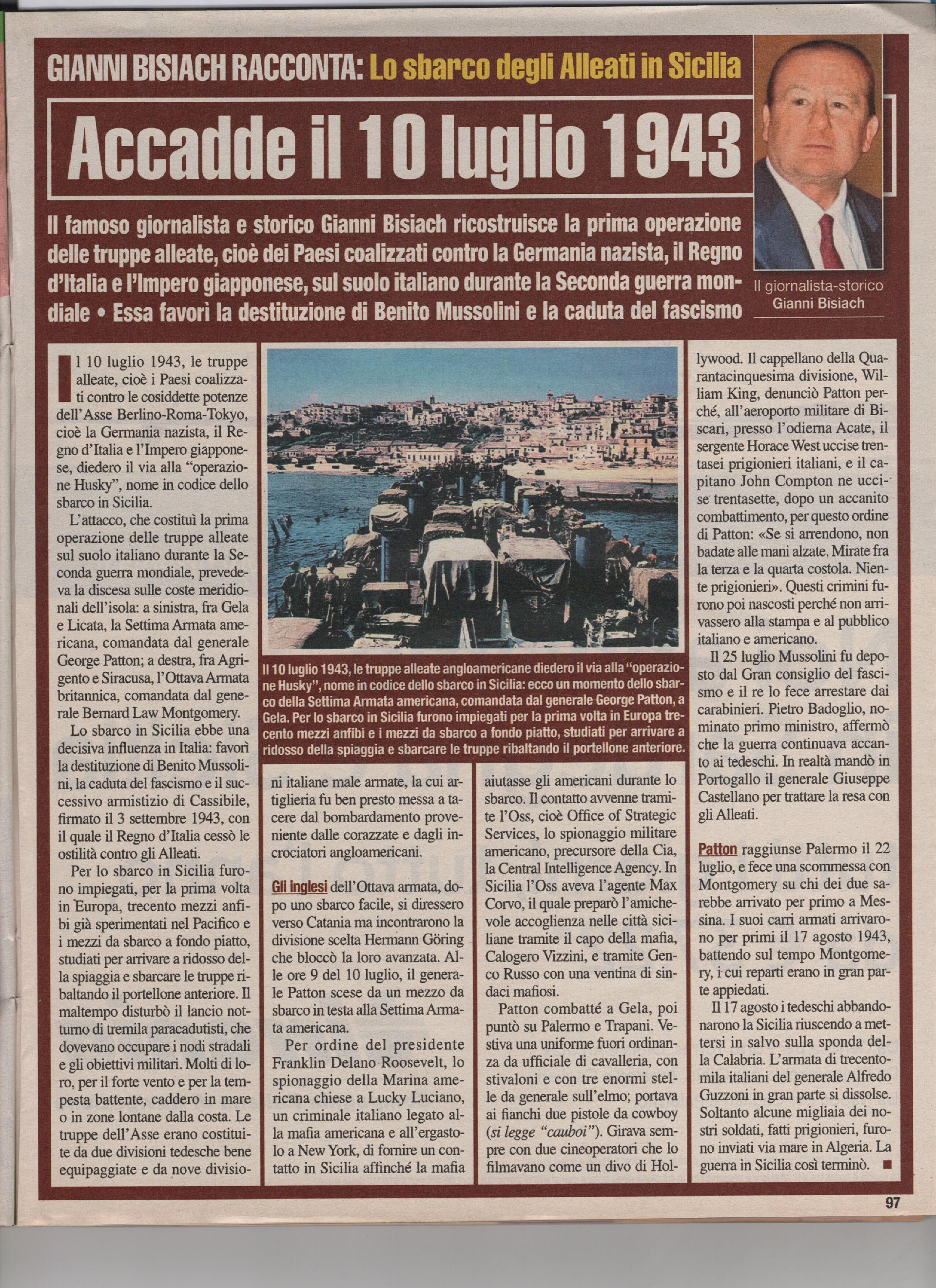 Lo sbarco degli alleati in Sicilia