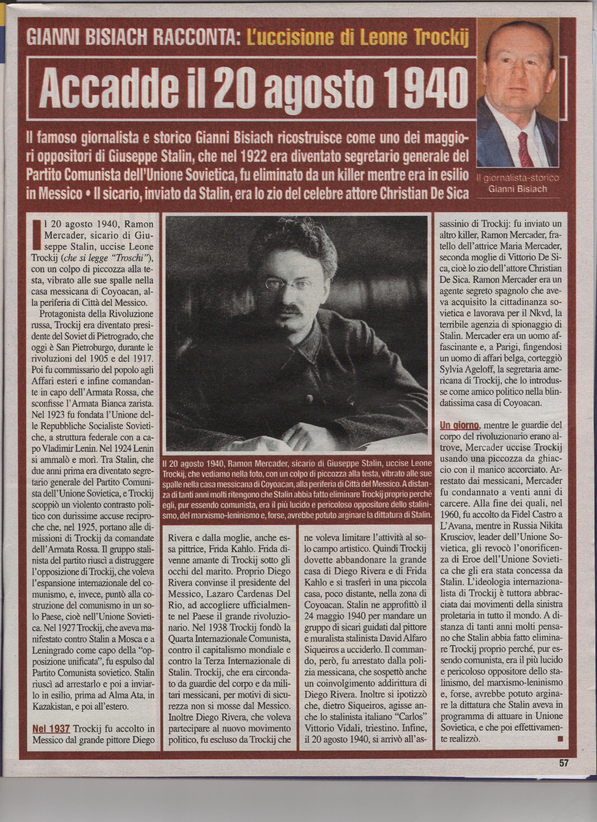 l'uccisione di Leone Trockij