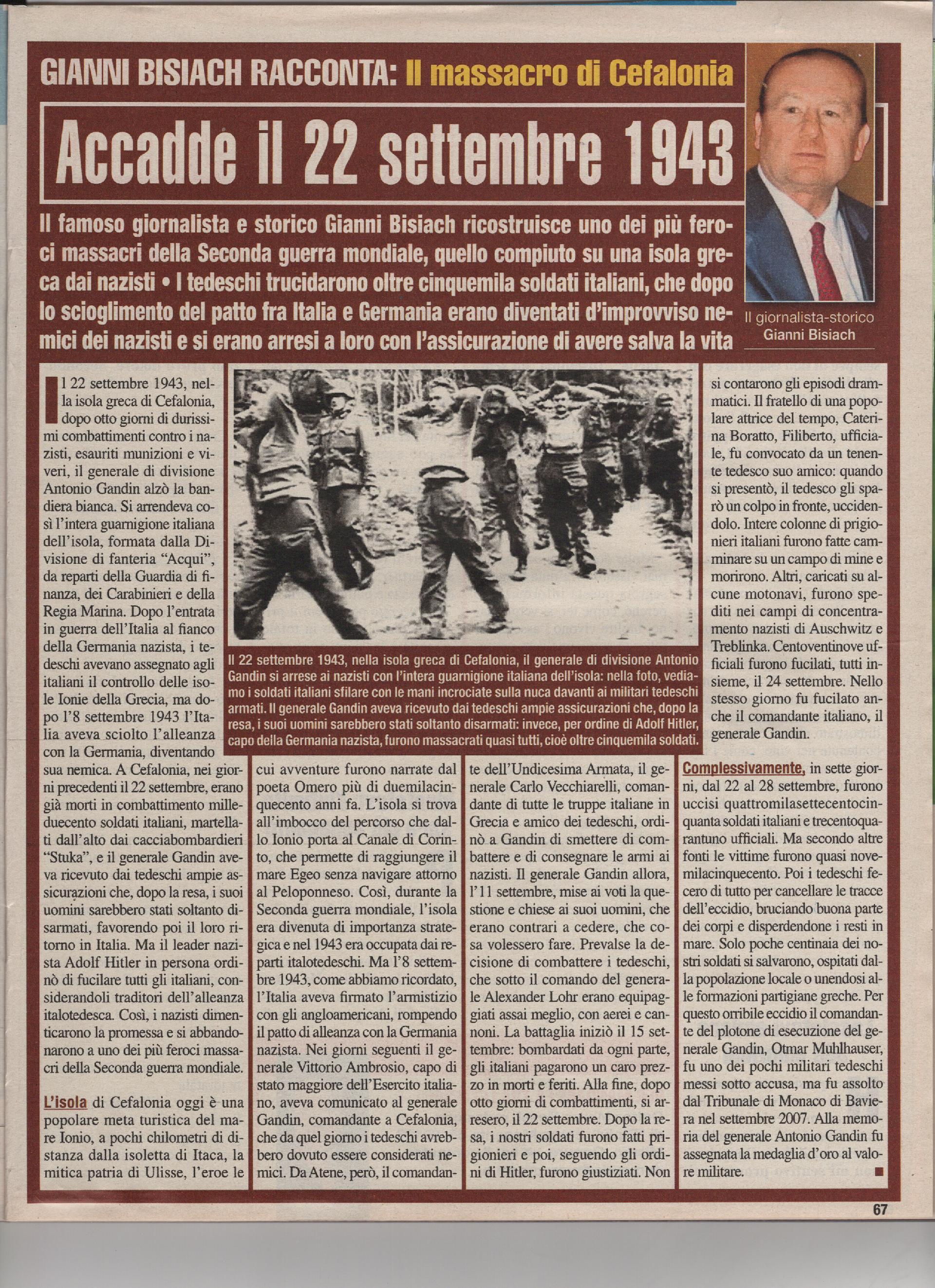 Il massacro di Cefalonia
